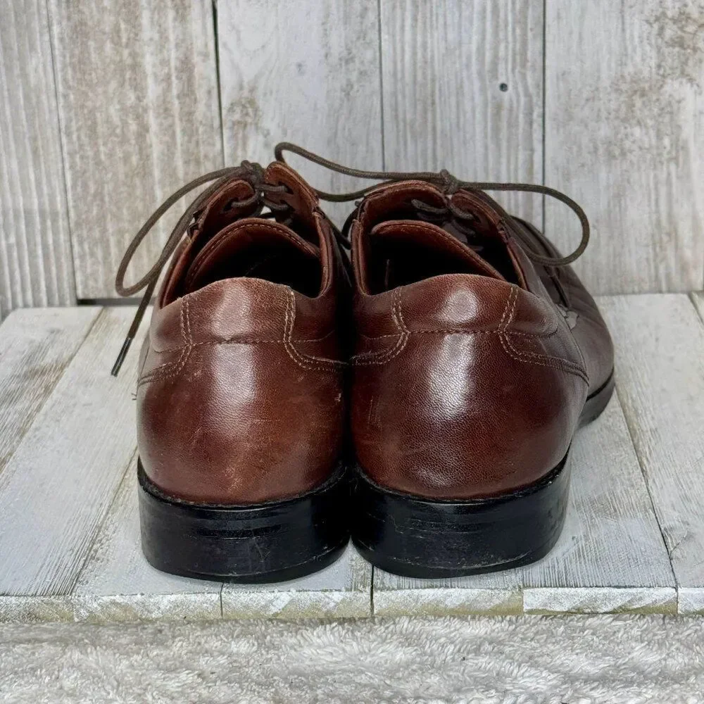 Johnston & Murphy Brown Leather Oxford Shoes Size 10 M